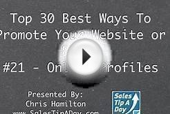 30 Best Ways to Promote Your Website or Blog - #14 Video Posts